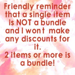 2 items or more is a bundle !!!
